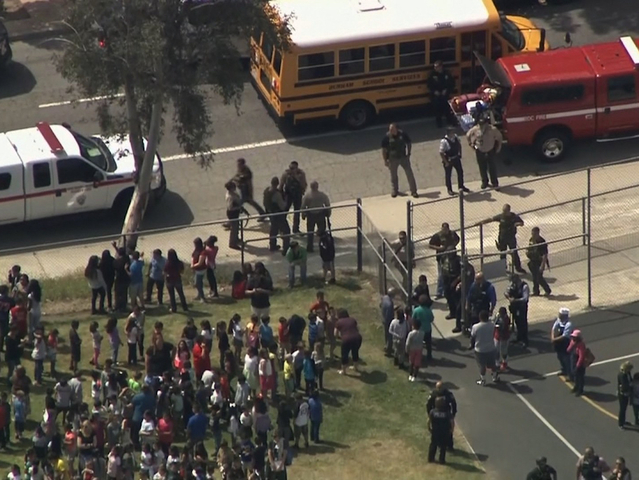 **Embargo: Los Angeles, CA** California authorities have responded to a report of a shooting in a San Bernardino school classroom on Monday, April 10, 2017, officials said.